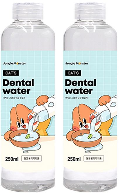 정글몬스터 캣 덴탈워터 구강청결제, 250ml, 2개