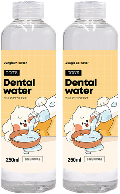 정글몬스터 독 덴탈워터 강아지 구강청결제, 250ml, 2개