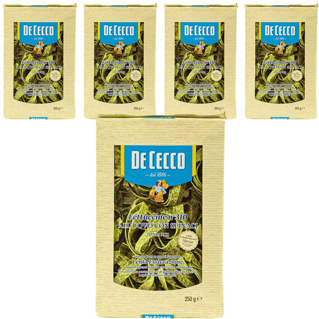 데체코 페투치네 시금치, 5개, 250g