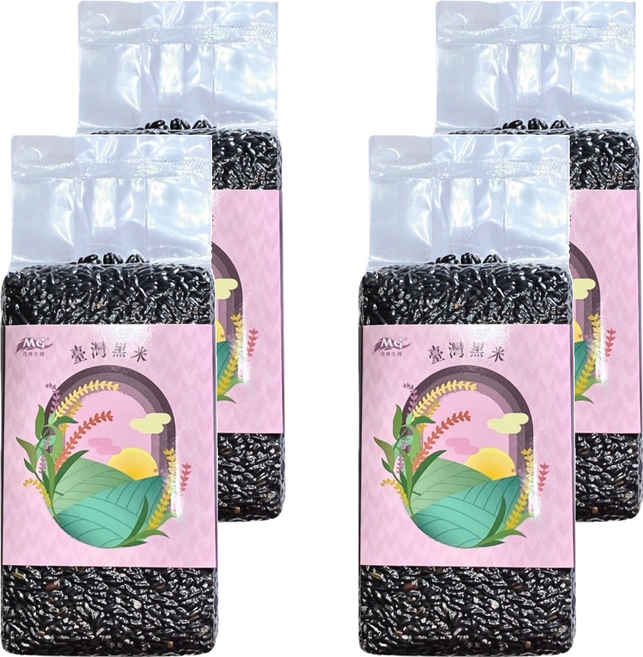 茂格生機 黑秈糙米, 600g, 4包