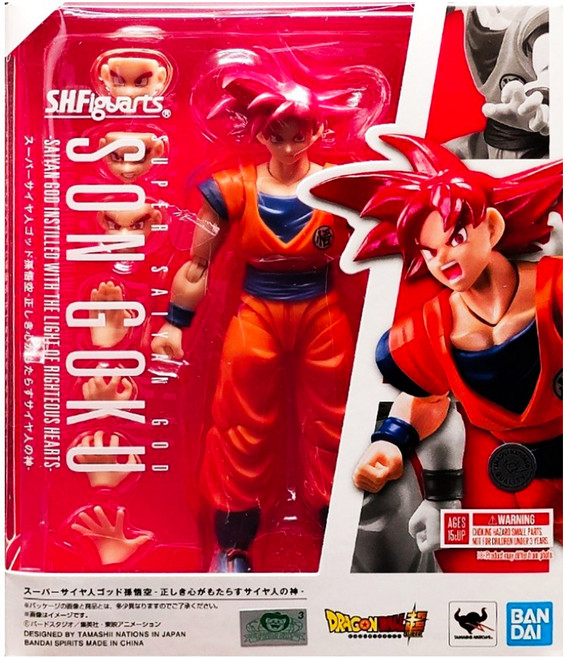 BANDAI S.H.Figuarts 超級賽亞人之神 孫悟空 可動人偶, 1盒
