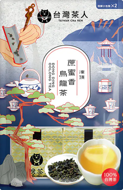 台灣茶人 100%台灣茶 凍頂蔗蜜香烏龍茶, 50g, 2包, 1袋