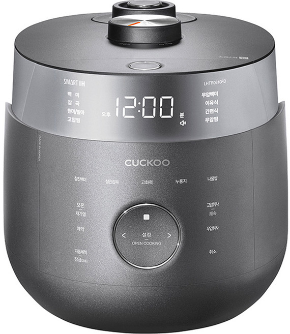 쿠쿠 트윈프레셔 마스터셰프 IH 전기압력밥솥 6인용, CRP-LHTR0610FD, 그레이