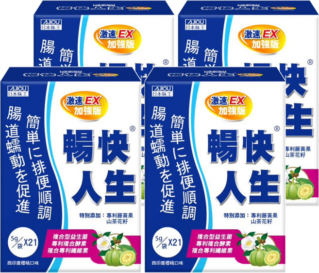 AJIOU 日本味王 暢快人生激速EX加強版, 105g, 4盒