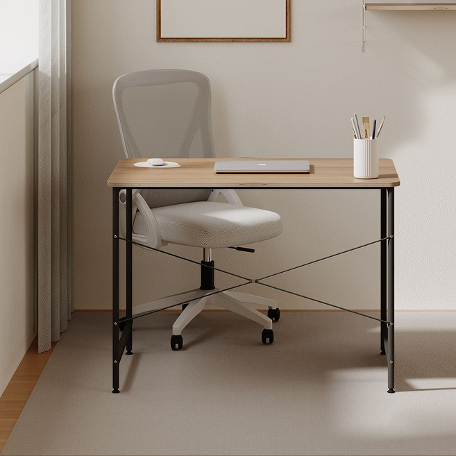 소프시스 라운드 멀티책상 1000, 티크 블랙