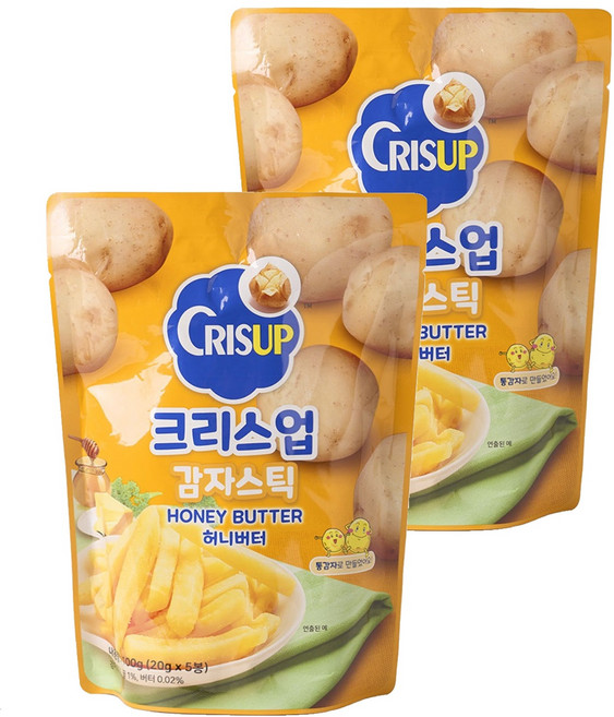 크리스업 감자스틱 허니버터 5p, 100g, 2개