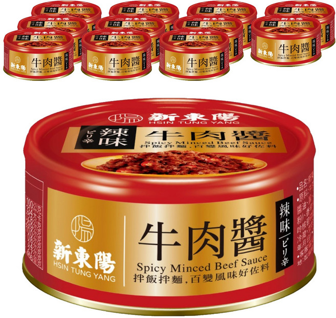 新東陽 辣味牛肉醬, 110g, 12罐