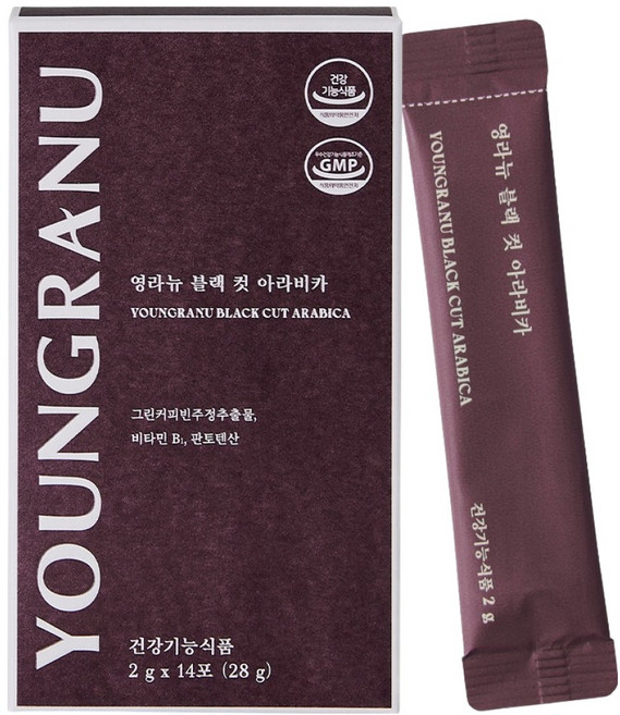 Youngranu Black Cut阿拉比卡咖啡, 1盒, 28g