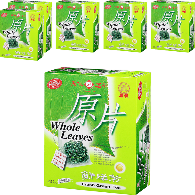 天仁茗茶 原片 鮮綠茶, 2.8g, 40包, 6盒