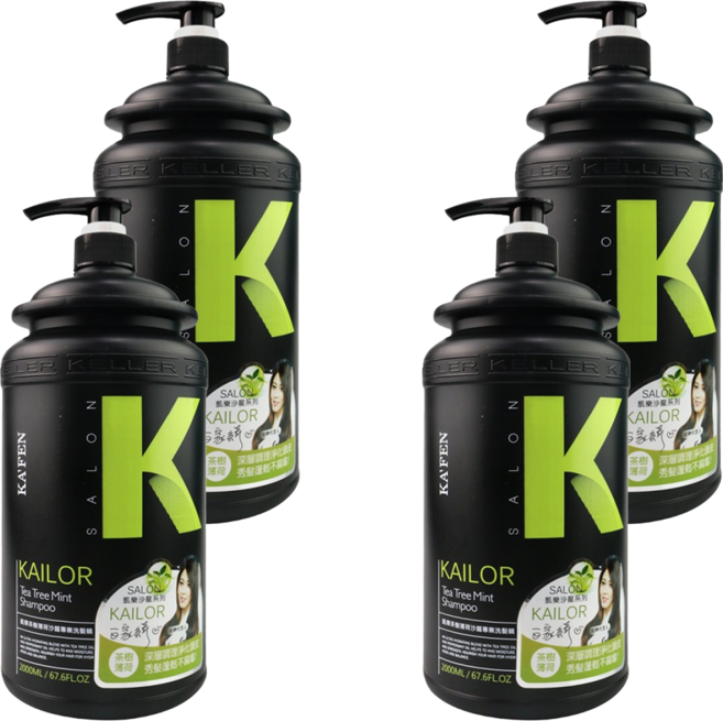 KA'FEN 卡氛 凱樂沙龍專業洗髮精 茶樹薄荷, 2L, 4瓶