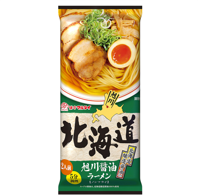 MARUTAI 丸太 北海道旭川醬油拉麵 2人份 212g, 1包