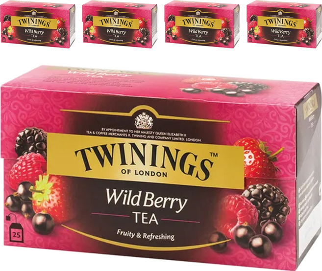 TWININGS 唐寧茶 綜合野莓茶, 2g, 25包, 5盒