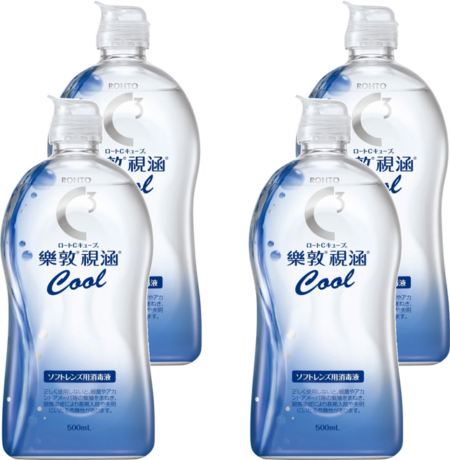 ROHTO 樂敦 視涵 清涼滋潤多效保養液, 500ml, 4瓶