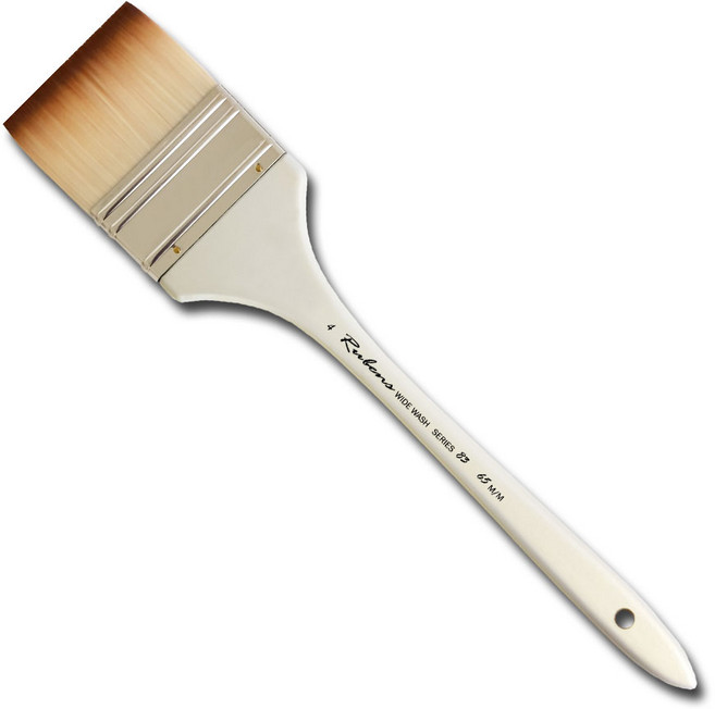 루벤스 와이드 인조모 아트브러쉬 빽붓 83W, 4호, 1개