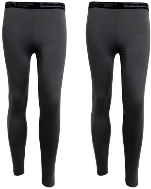 테라우드 남성용 기모 발열내의 밴딩 타이즈 1+1 2개 세트