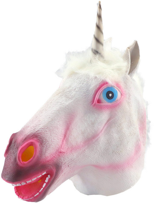 스투피드 동물 말 가면 환상의유니콘 41 x 37.5 x 30 cm, 화이트, 1개