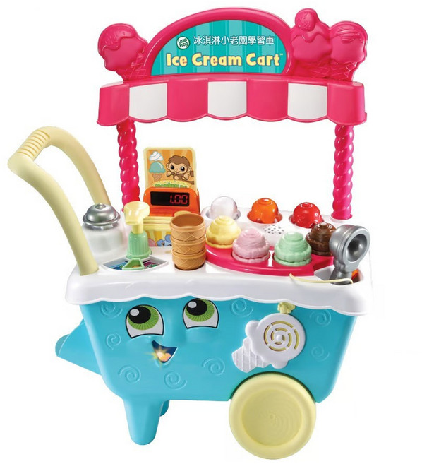 LeapFrog 跳跳蛙 冰淇淋小老闆學習車 雙語版 多種音效及配件, 1個, pink