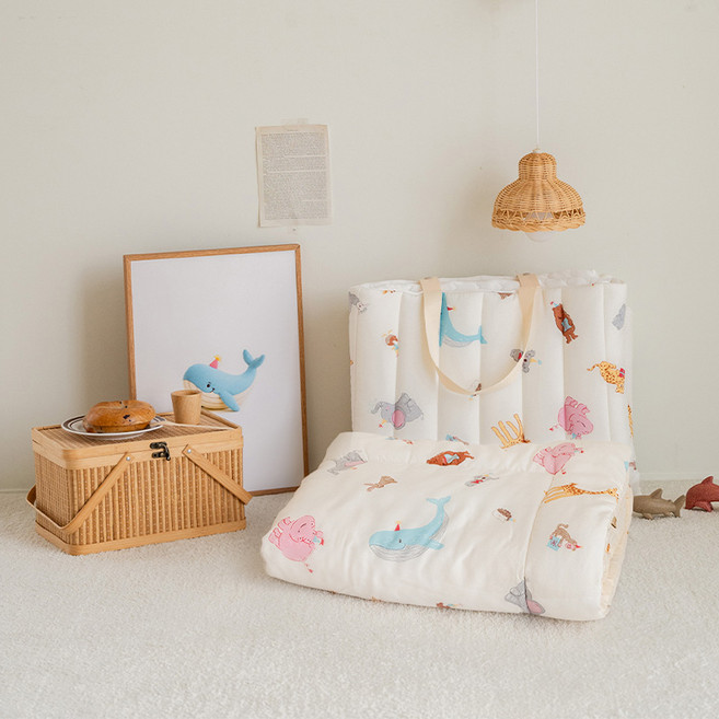 포몽드 모달&듀라론 리버시블 낮잠이불세트 분리형, 크레용파티