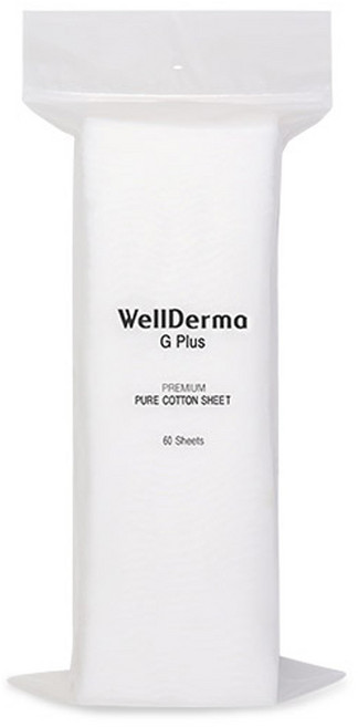 웰더마 지플러스 프리미엄 순면시트 화장솜, 60매입, 1개