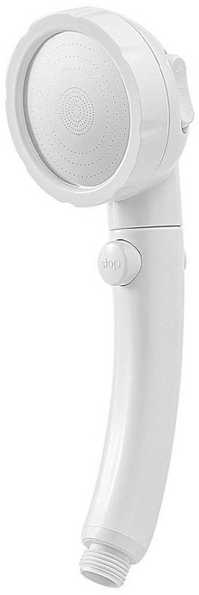 AHOYE 加壓極細柔膚蓮蓬頭 一鍵止水 細膩水流呵護肌膚, 1個, 白色