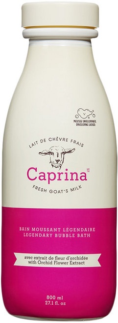 CANUS 肯拿士 Caprina 山羊奶 新鮮山羊奶泡澡沐浴乳 蘭花, 800ml, 1瓶