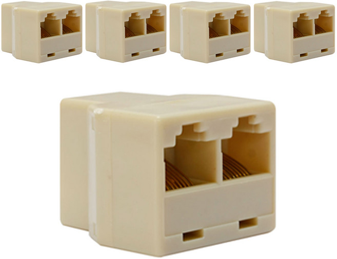 칼론 랜선 Y형 연장 랜커플러, 5개