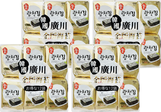 廣川海苔 12包, 42g, 4袋