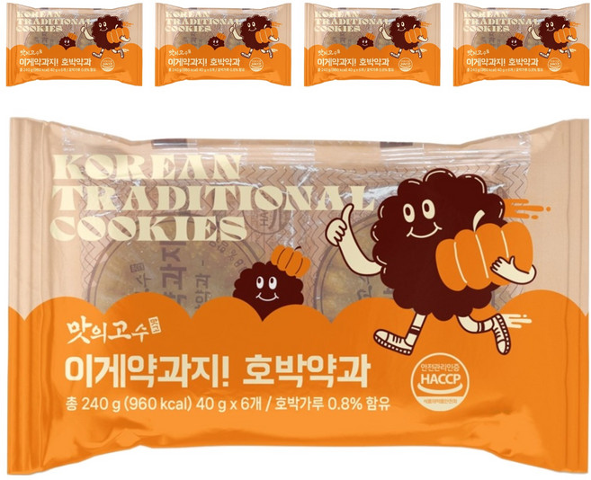 맛의고수 이게약과지 호박약과 6p, 240g, 5개