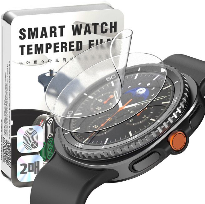 누아트 지문방지 액정보호필름 2p 세트, 투명, 1세트