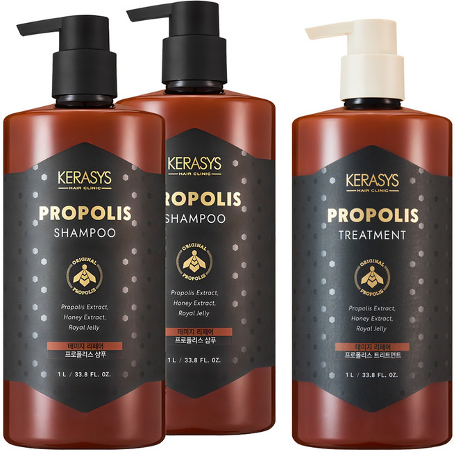 케라시스 프로폴리스 데미지 리페어 트리트먼트 + 샴푸 2p, 1개, 1L