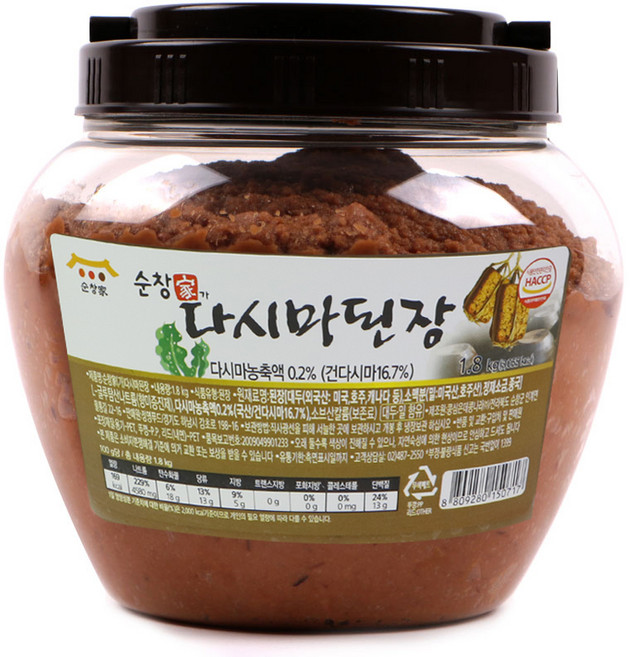 순창가 다시마 된장, 1.8kg, 1개