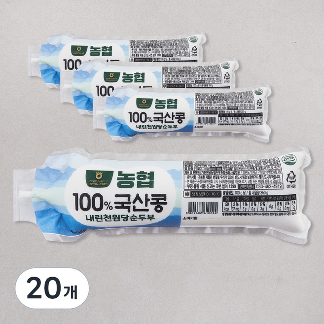 내린천원당 순두부, 350g, 20개
