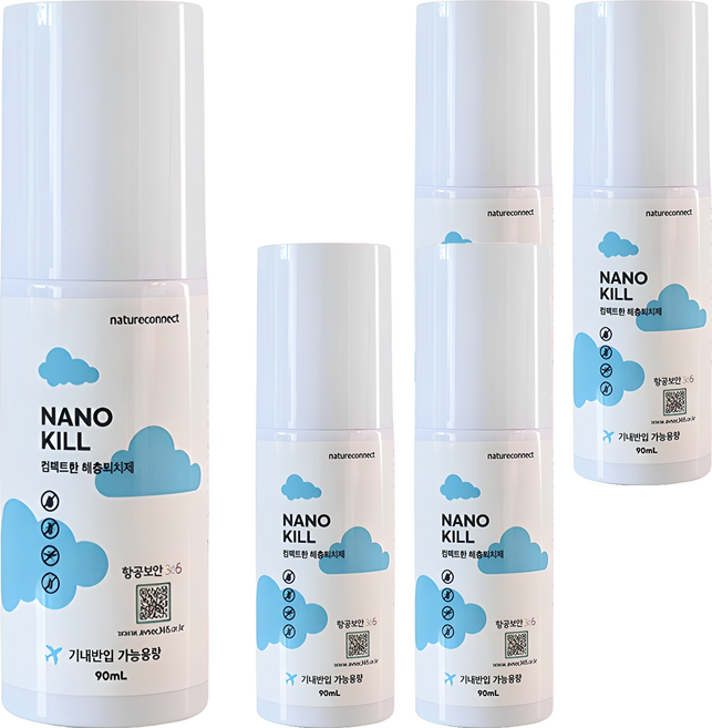 네이처커넥트 여행용 나노킬 해충퇴치제 90ml, 1개입, 5개