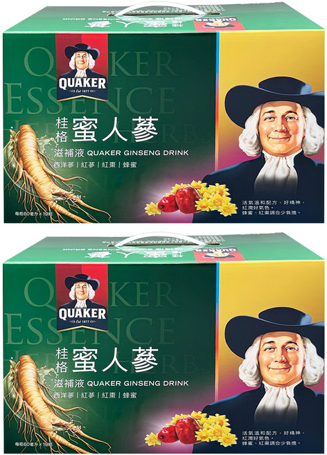 QUAKER 桂格 蜜人蔘滋補液禮盒, 1.14L, 2盒