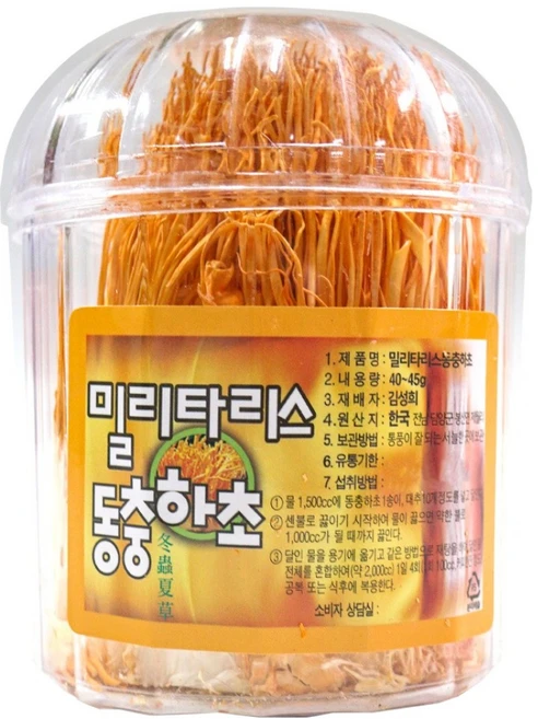 동광종합물산 밀리타리스 동충하초 국내산, 40g, 1개 - 쿠팡
