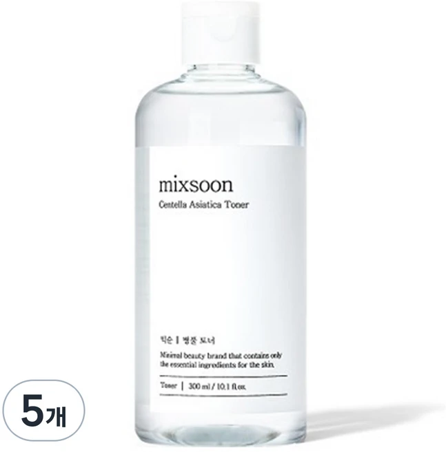 [비건뷰티] 믹순 병풀토너, 5개, 300ml - 쿠팡