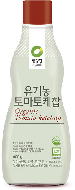 청정원 유기농 토마토케찹, 600g, 1개