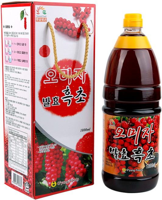 오양식품 오미자 발효흑초, 1.8L, 1개