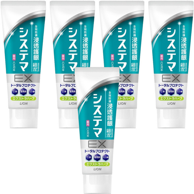 LION 獅王 Systema 細潔 浸透護齦EX牙膏 草本溫和