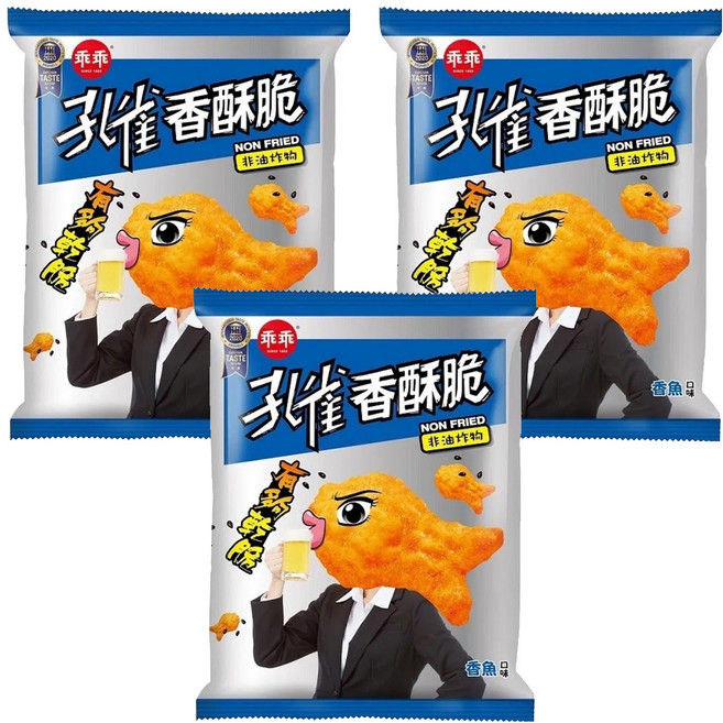 孔雀 香酥脆 香魚 非油炸, 104g, 3包