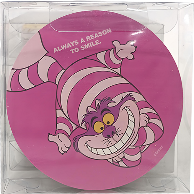 收納王妃 軟式硅藻土杯墊 2個, 大臉柴郡貓 粉色, 1組