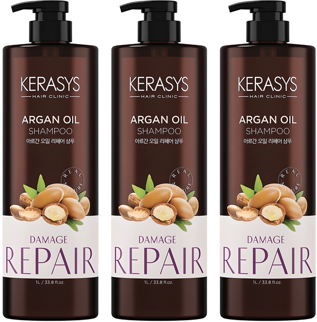 케라시스 아르간 오일 샴푸, 1L, 3개