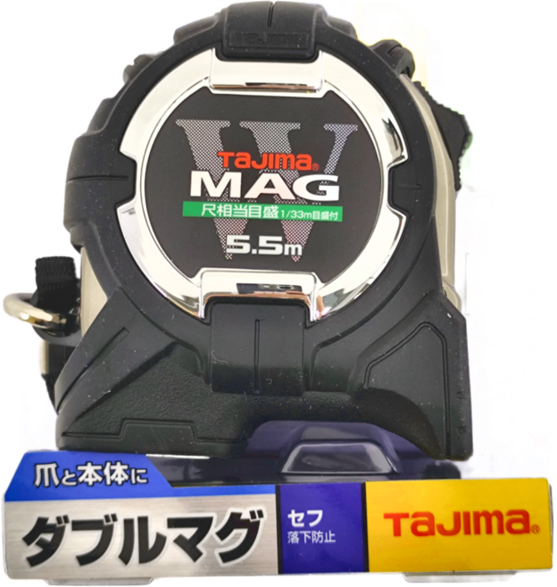 TaJIma 田島 W磁鐵巻尺 台尺 CWM3S2555S 5.5 x 25mm, 1個