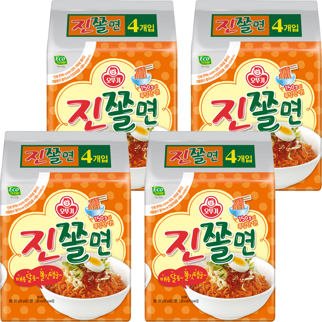 오뚜기 진쫄면, 600g, 4개
