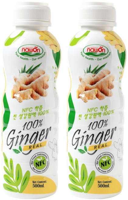 나원 NFC 착즙 찐 생강 원액 100%, 500ml, 2개