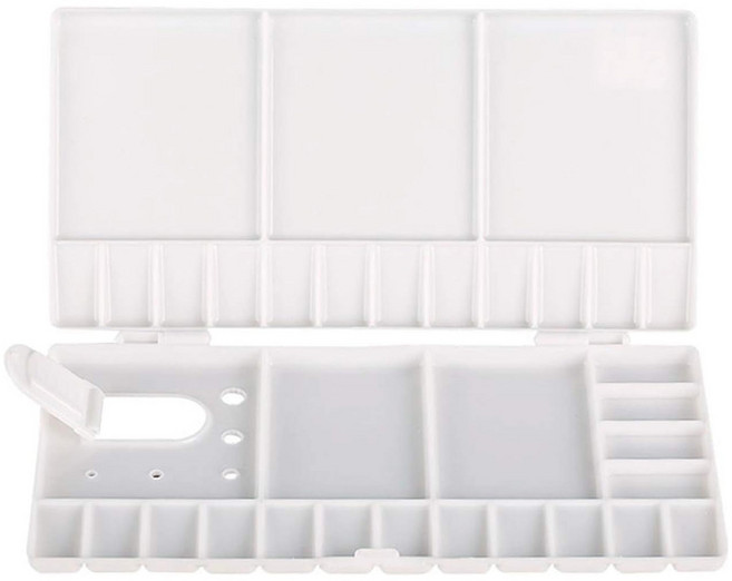 AP. 普思 水彩塑料調色盤 EYM-H2 26 x 13cm, 33格, 1個