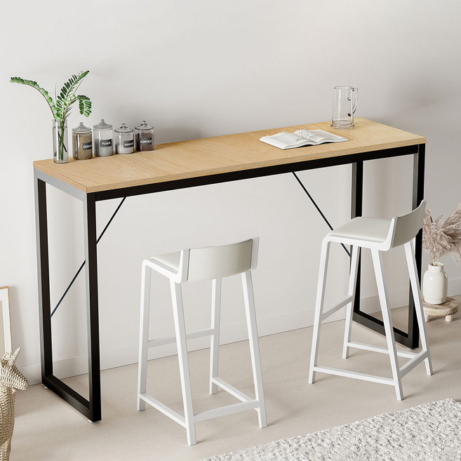 가구느낌 볼 홈바 테이블 1500, 네추럴블랙