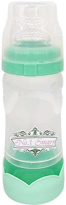 No.1 smart 第一寶寶 第三代免洗奶瓶 M, 綠色, 1個