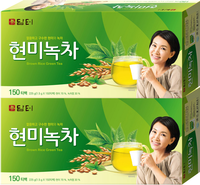 담터 현미녹차 티백, 1.5g, 150개입, 2개