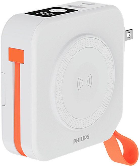 PHILIPS 飛利浦 FunCube 2.0多合一磁吸行動電源, DLP4348C-W, 白色